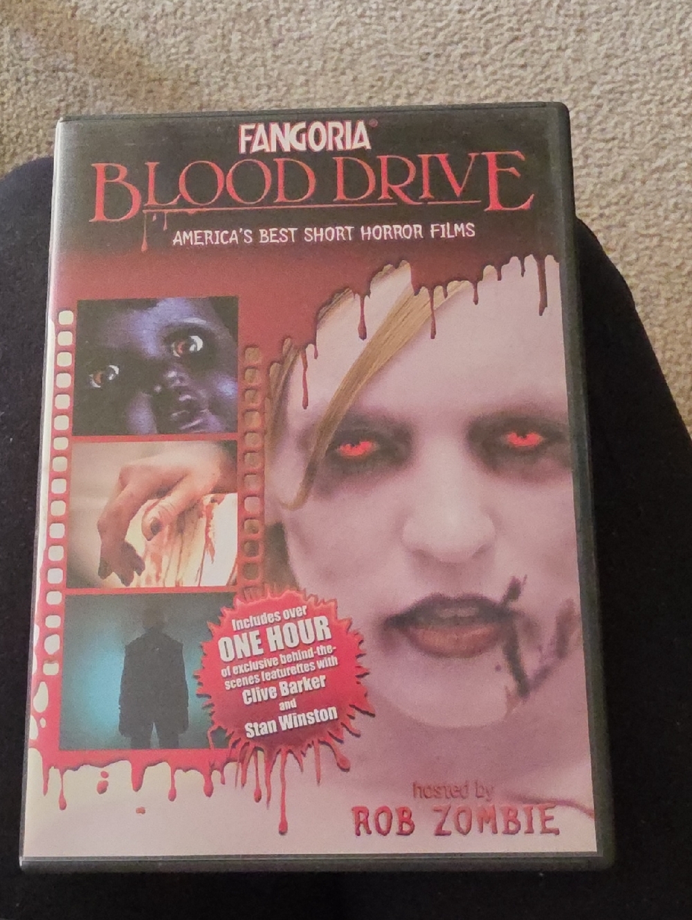 Fangoria Blood Drive VHS - Red & White Horror Cover